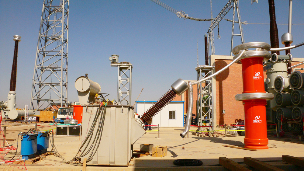 變頻串聯諧振耐壓試驗裝置客戶現場 變頻串聯諧振耐壓試驗裝置客戶現場